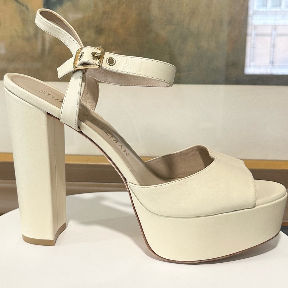 🌹STUART WEITZMAN🌹 Ryder Ankle-Buckle Platform Sandals Size: 11.5 - Picture 2 of 16